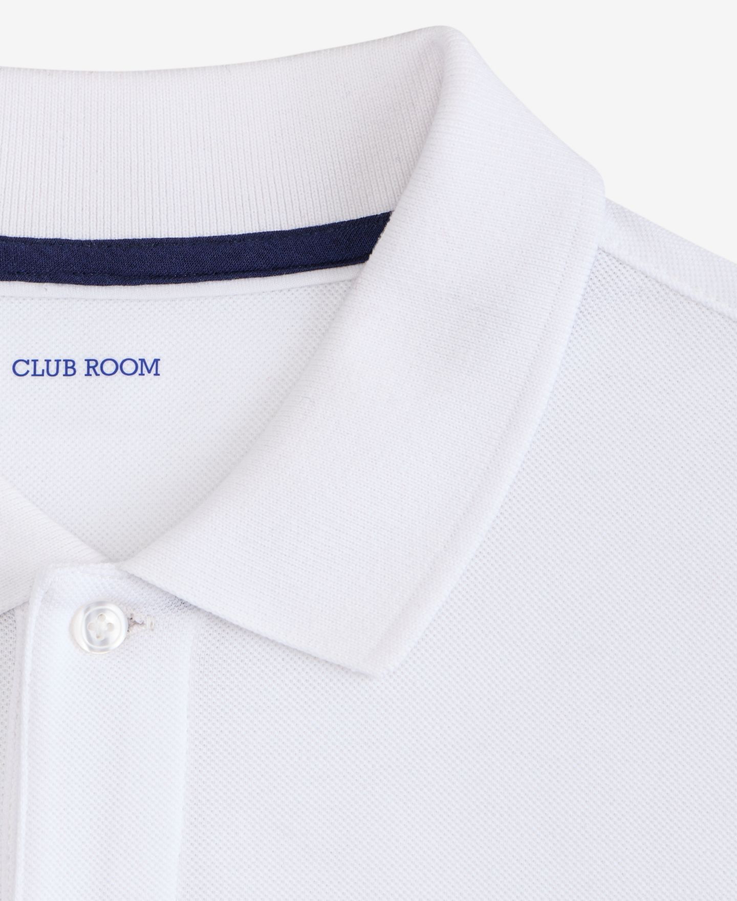 Мужское поло Club Room Solid Stretch Polo Shirt, цвет: Яркий белый — фото 4