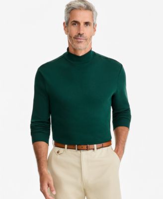 Men's Solid Mock Neck Shirt