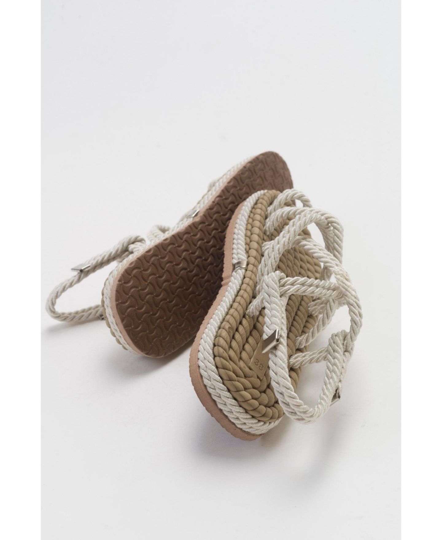 Женские сандалии Prologue Shoes Poma Flat Sandal, цвет: Бежевая искусственная кожа, вариант 1 — фото 8