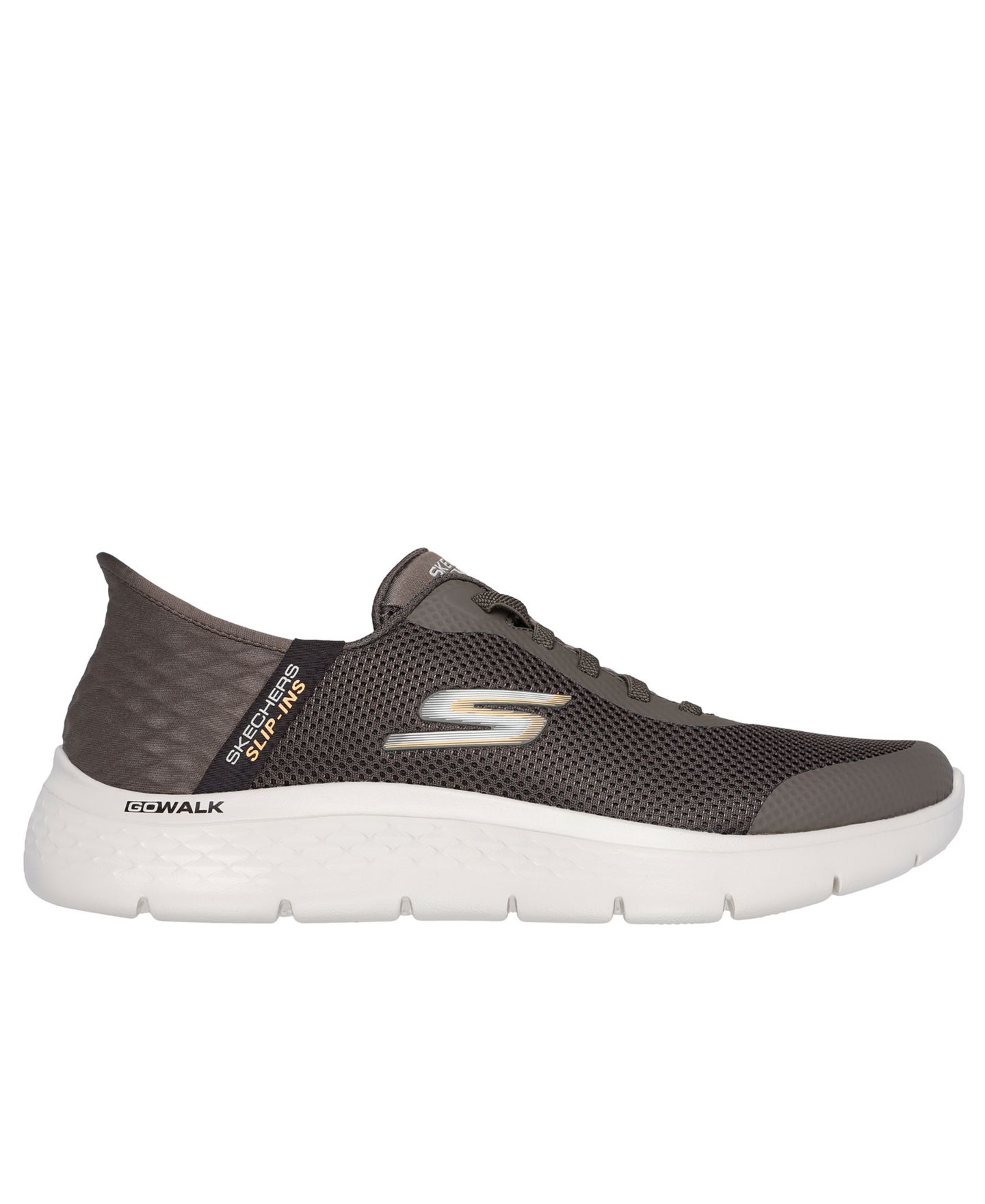 Мужские кроссовки Skechers Slip-Ins: GO Walk Flex - Hands Up, цвет: Коричневый — фото 7