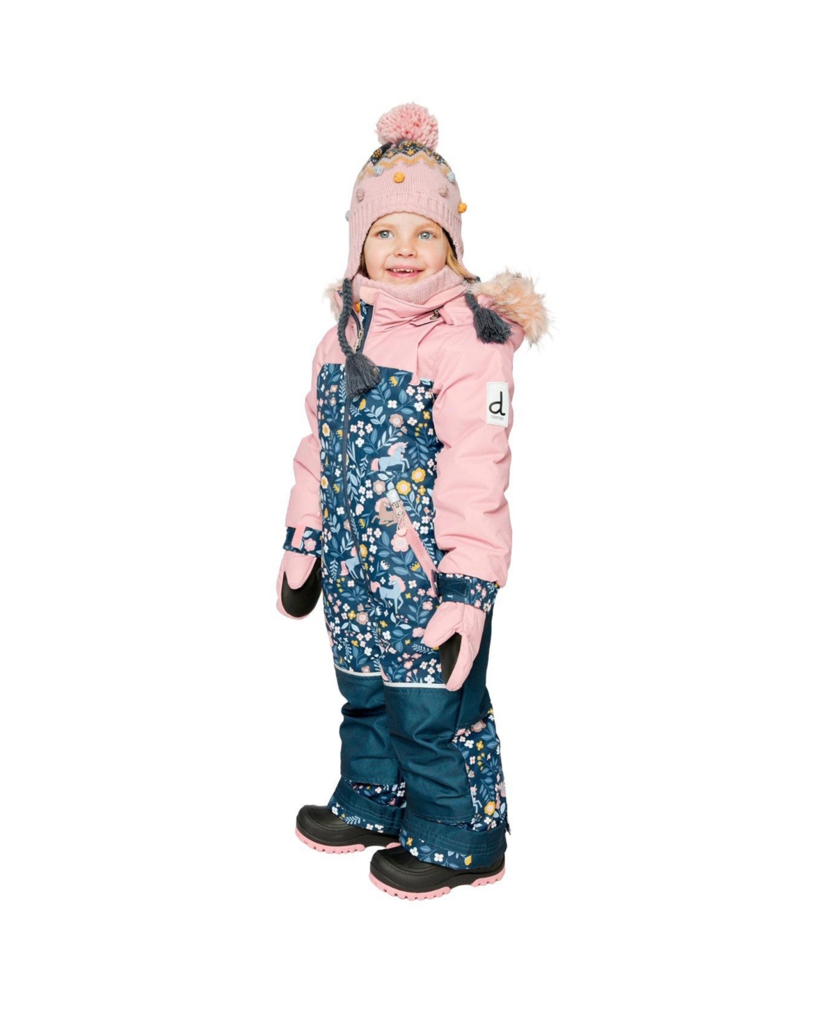 Deux par Toddler Girls ( 2T To 5T ) One Piece Discover Snowsuit -Unicorn Print