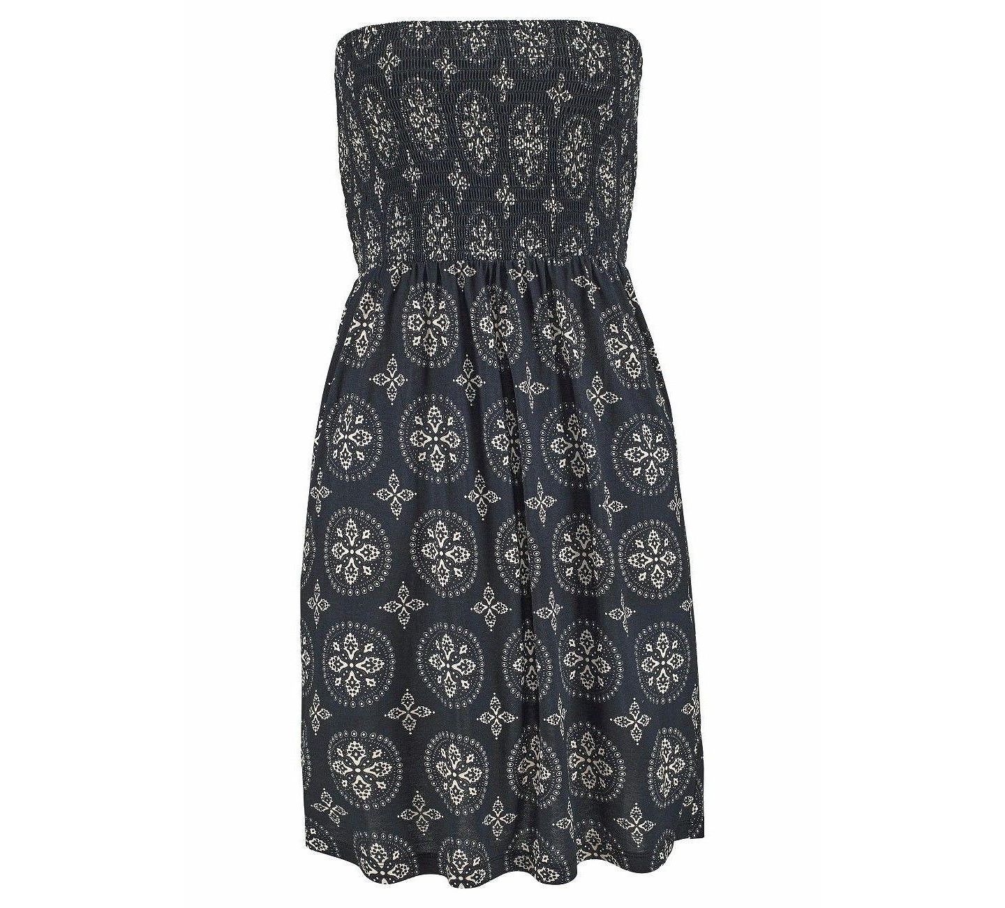 Женское платье LASCANA Viscose Printed Strapless A-Line Bandeau Short — фото 6