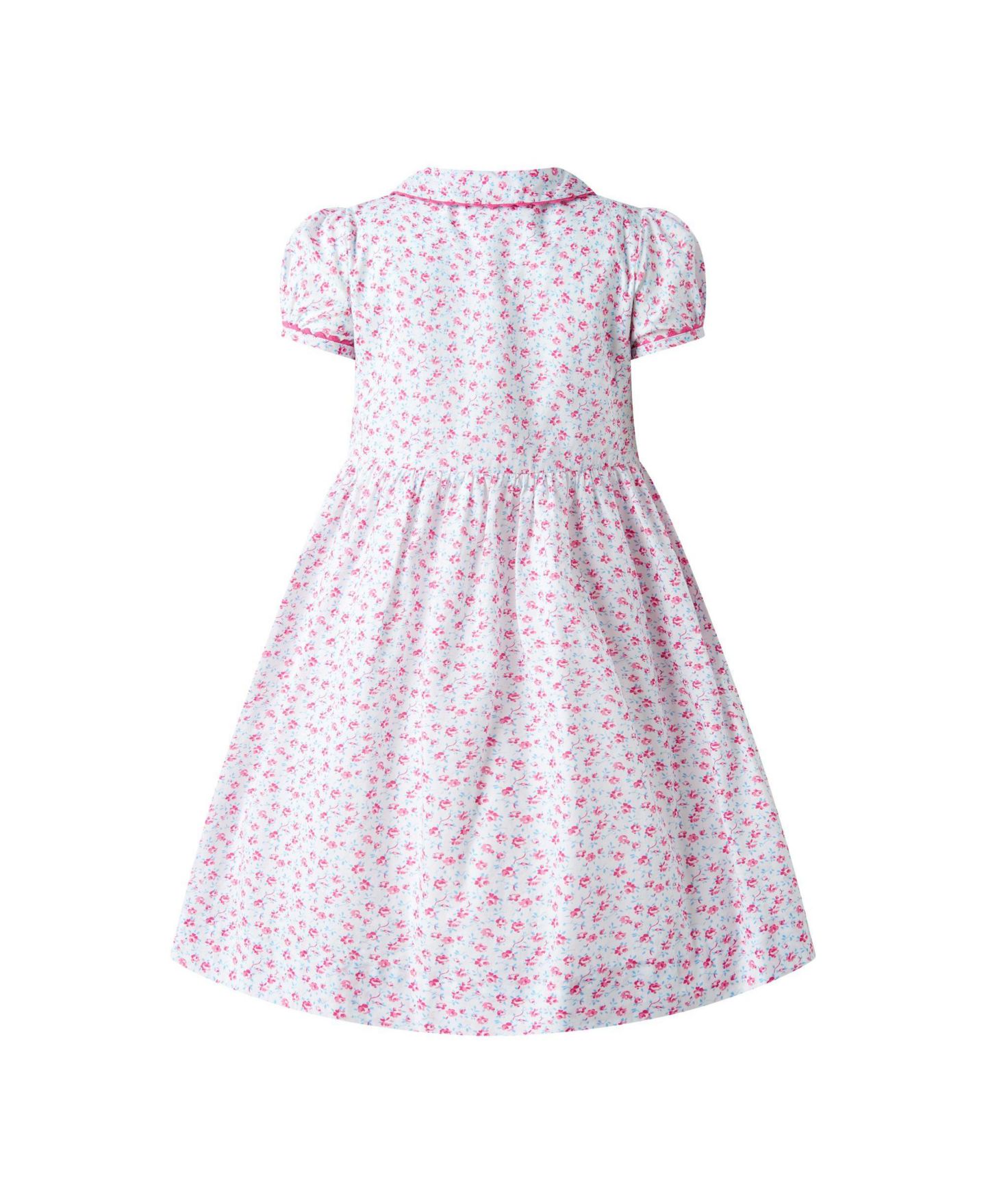 Платье Rachel Riley Smocked Button-front Dress для девочек, цвет: Белый — фото 2