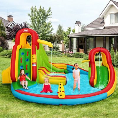 Kids Gift Inflatable Water Slide Park Bounce House w/480W Blower