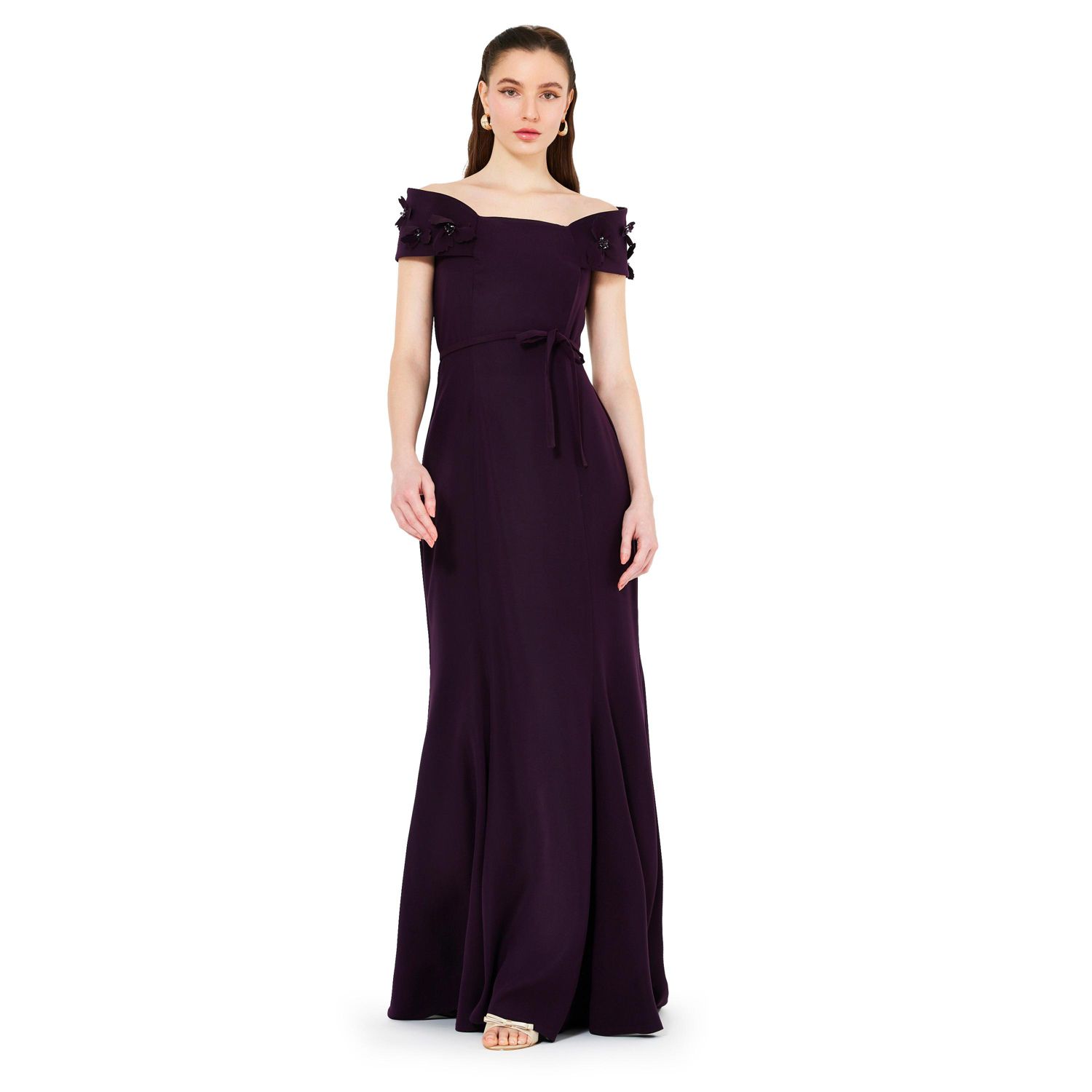 Women's Off-The-Shoulder Mermaid Gown In Crepe