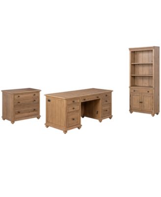 Willowmere 3-Piece Home Office Set (Executive Desk, File Cabinet & Bookcase)