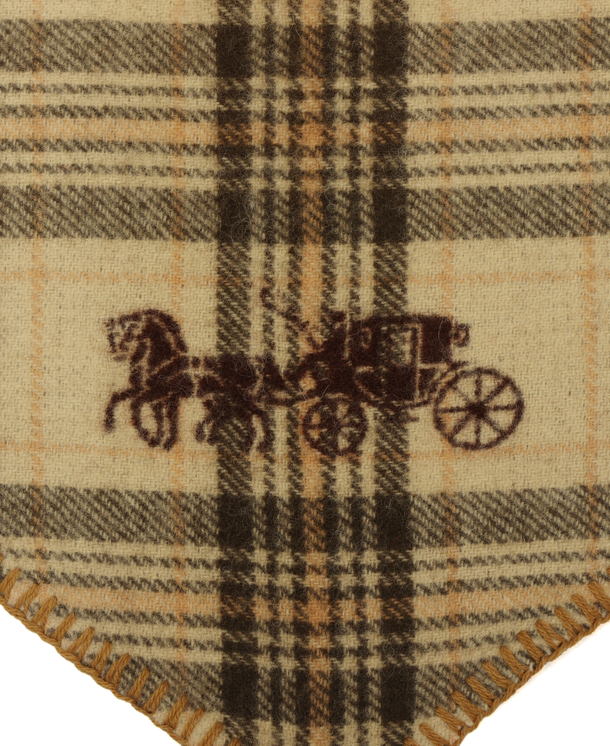Coach Lucy Plaid Triangle Scarf