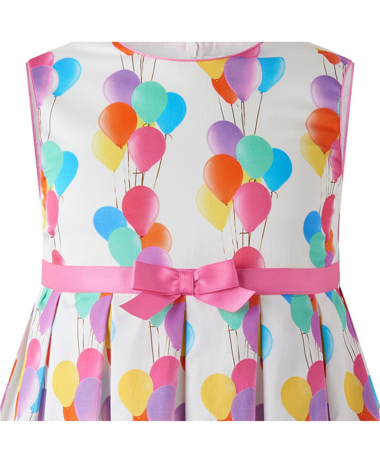 Платье Rachel Riley Balloon Pleated Dress для девочек, цвет: Розовый — фото 3