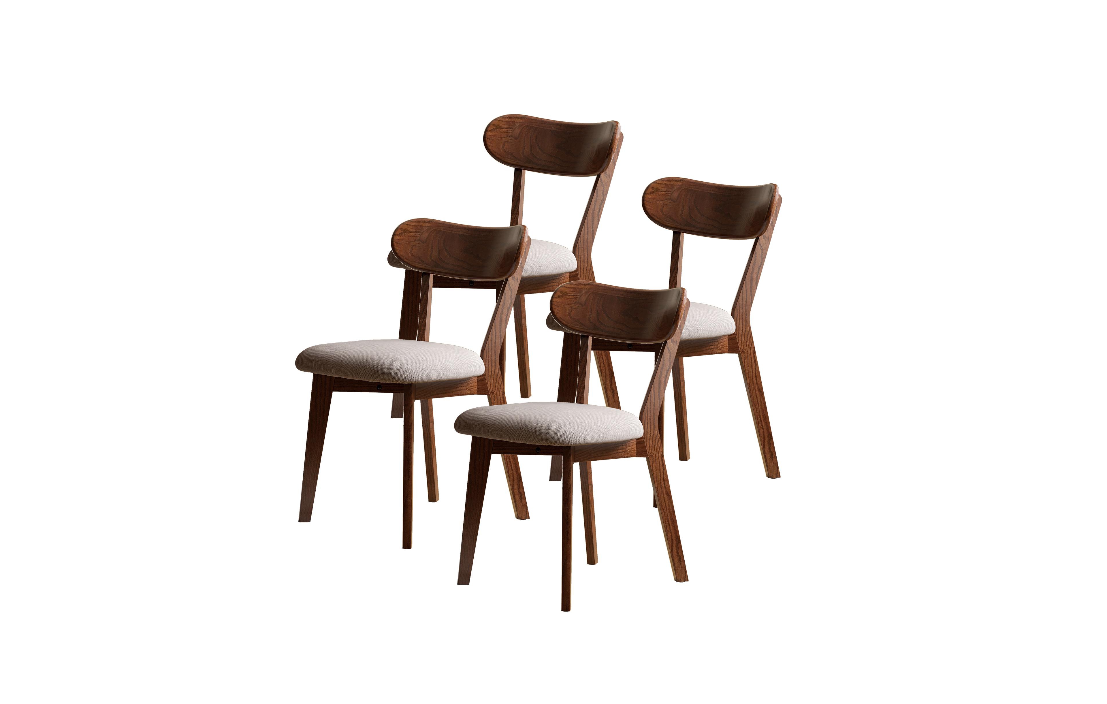 sumyeg Set of 4 Solid Oak Dining Chairs with Fas Grade Wood Frame for Dining Room