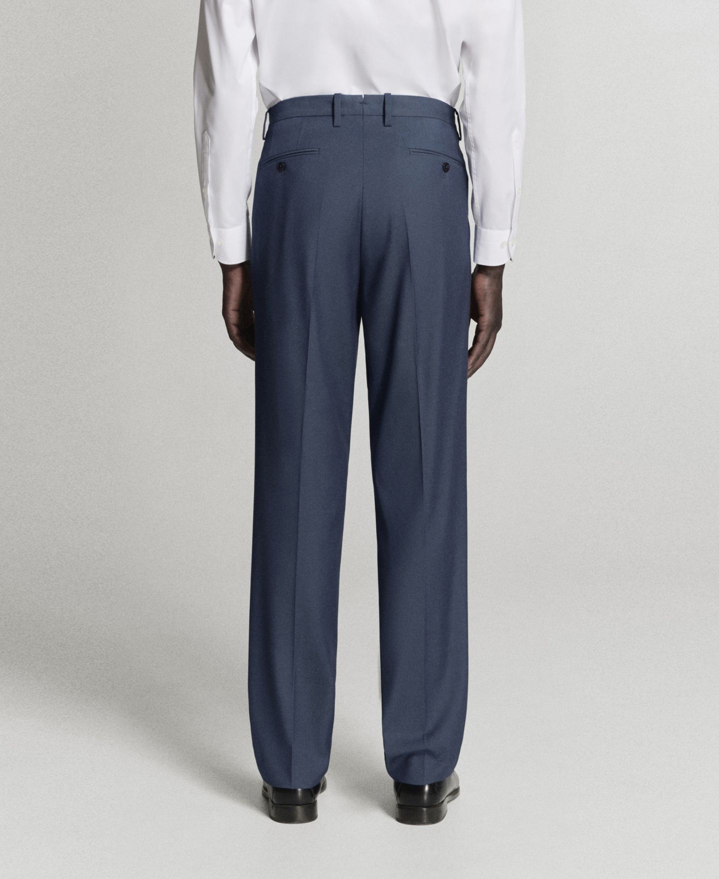 Мужские брюки MANGO London Regular-Fit Suit, цвет: Индиго синий — фото 7
