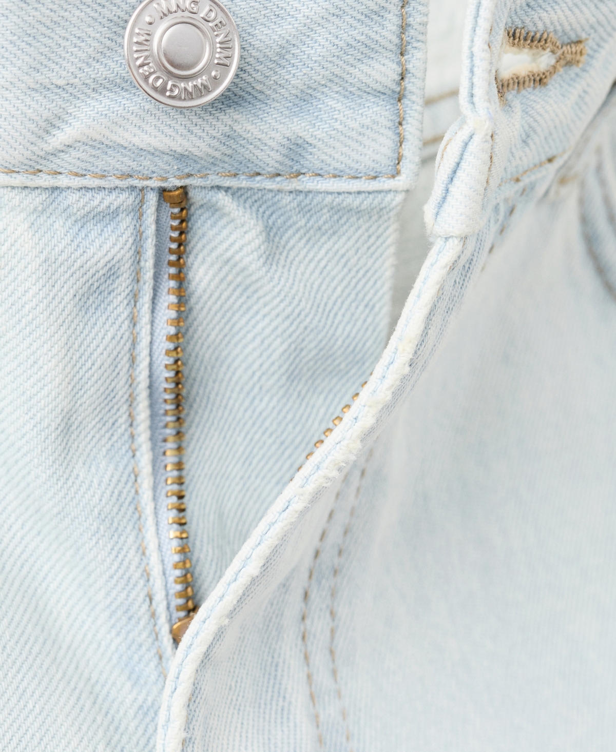 Mango Men's Straight-Fit Denim 8.86" Bermuda Shorts