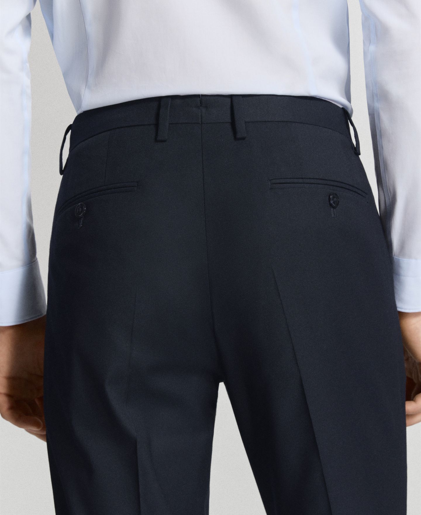 Мужские брюки MANGO Milan Slim-Fit Suit, цвет: Тёмно-синий — фото 4
