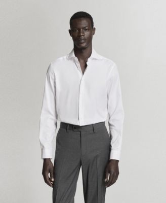 Men's Cotton Slim-Fit Dress Shirt