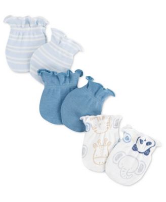 Baby Boys' Babywear Mittens, 3-Pack