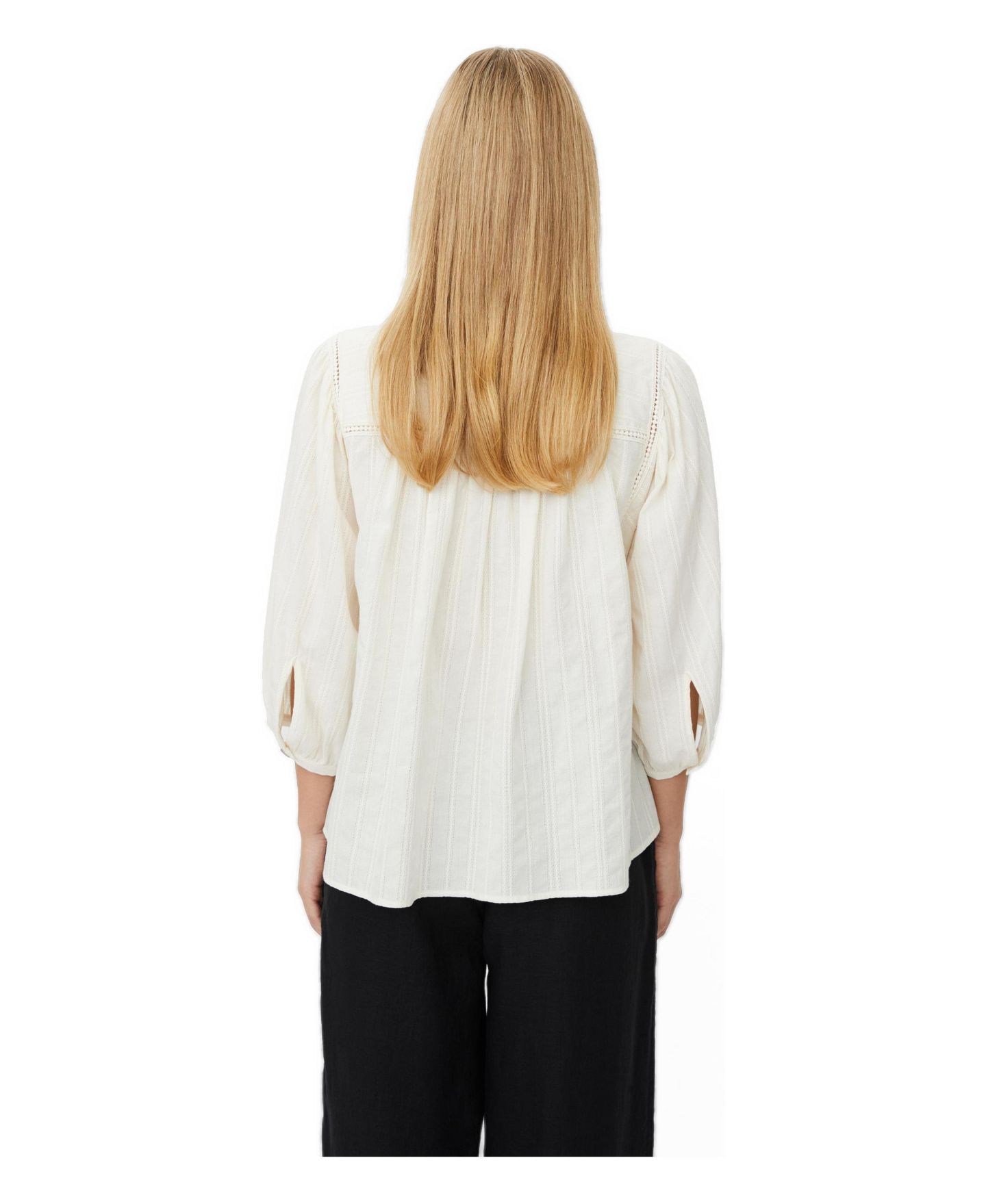 Женская рубашка Masai Copenhagen Maithara Pintuck-Detail 3/4-Sleeve, цвет: Бежевый — фото 3