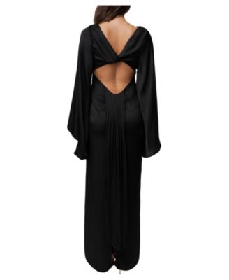 Women's Black Maxi Sheath Dresses