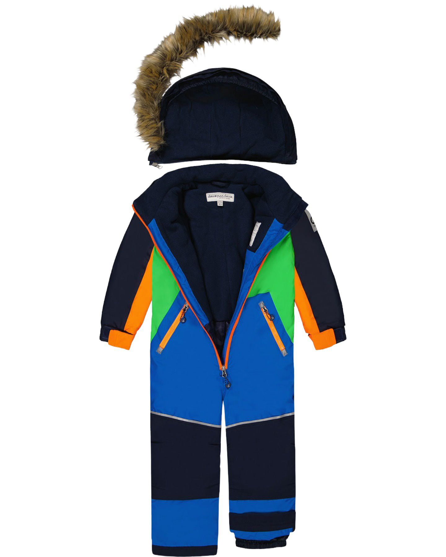 Комбинезон Deux par Deux One Piece Discover Snowsuit для мальчиков-малышей, цвет: Синий / Зелёный — фото 6