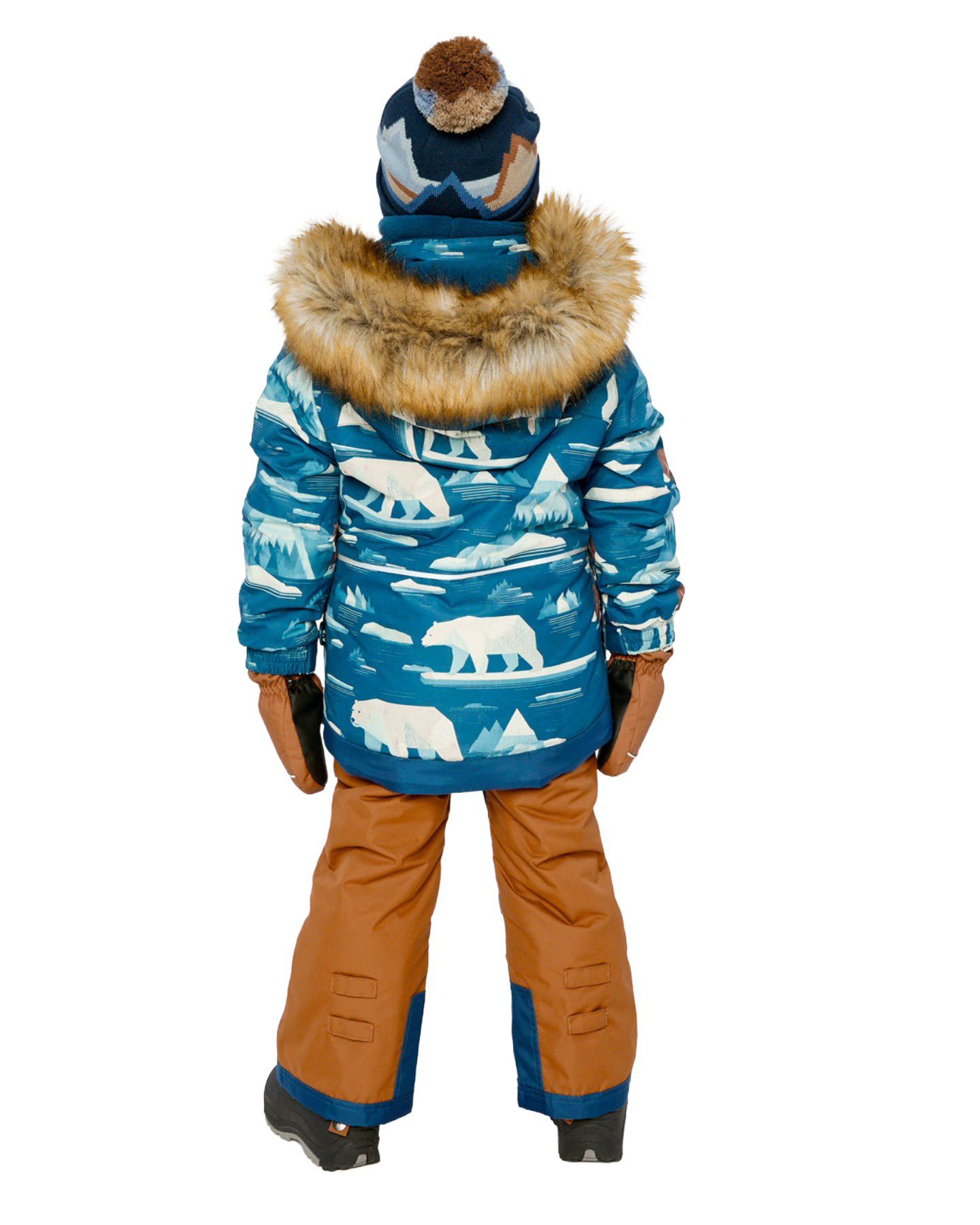Комплекты Deux par Deux Two-Piece Play Snowsuit для мальчиков-малышей, цвет: Синий с принтом — фото 4