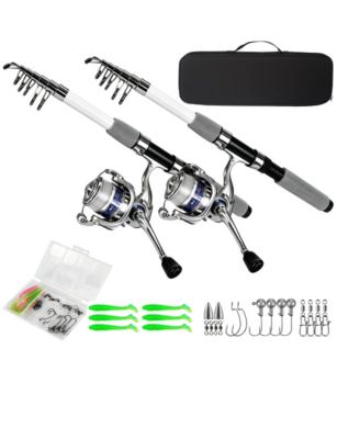 Fishing Rod Reel Combo 2-Pack 5feet 6feet Spinning Pole