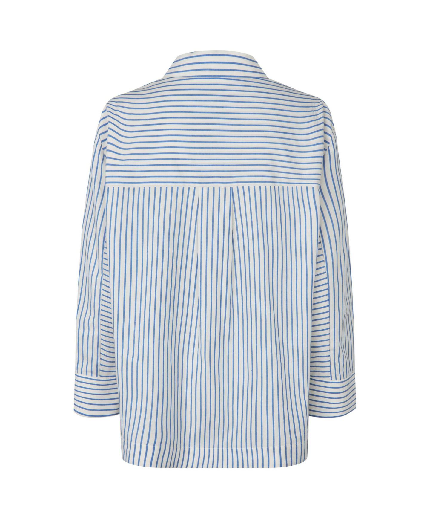 Женская рубашка Masai Copenhagen MaIsolisse Striped Long-Sleeve Cotton, цвет: Синий — фото 4