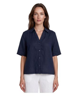 Women's Mairyssa Smock Back Linen Shirt