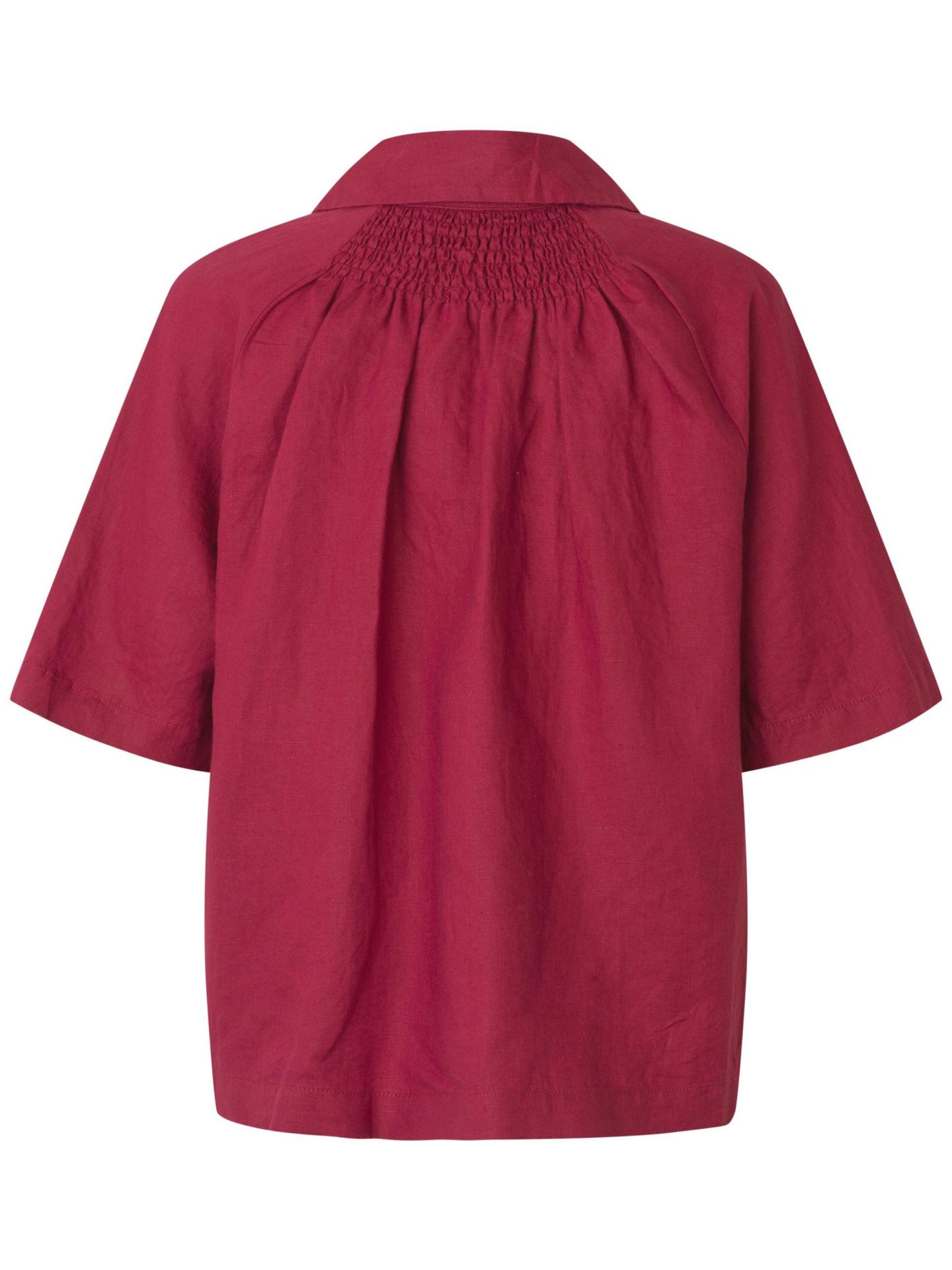 Женская рубашка Masai Copenhagen Mairyssa Smock Back Linen, цвет: Свекольный красный — фото 5