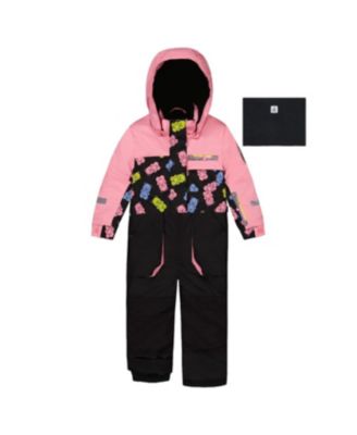 Toddler Girls (2-5)One Piece Play Snowsuit Gummy Bear Print