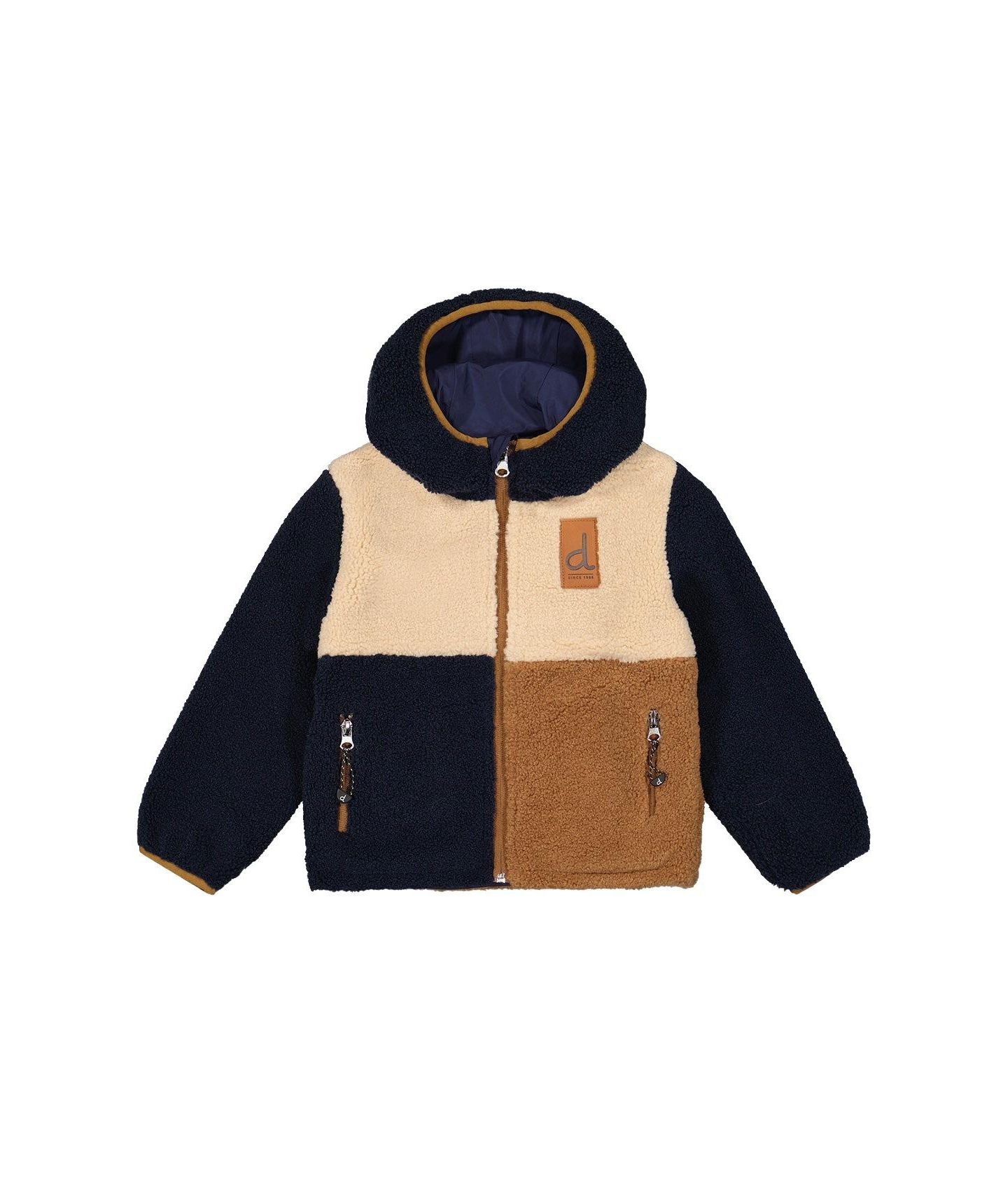 Куртка Deux par Deux Reversible Mid-Season Jacket для мальчиков-малышей, цвет: Синий / Коричневый — фото 6