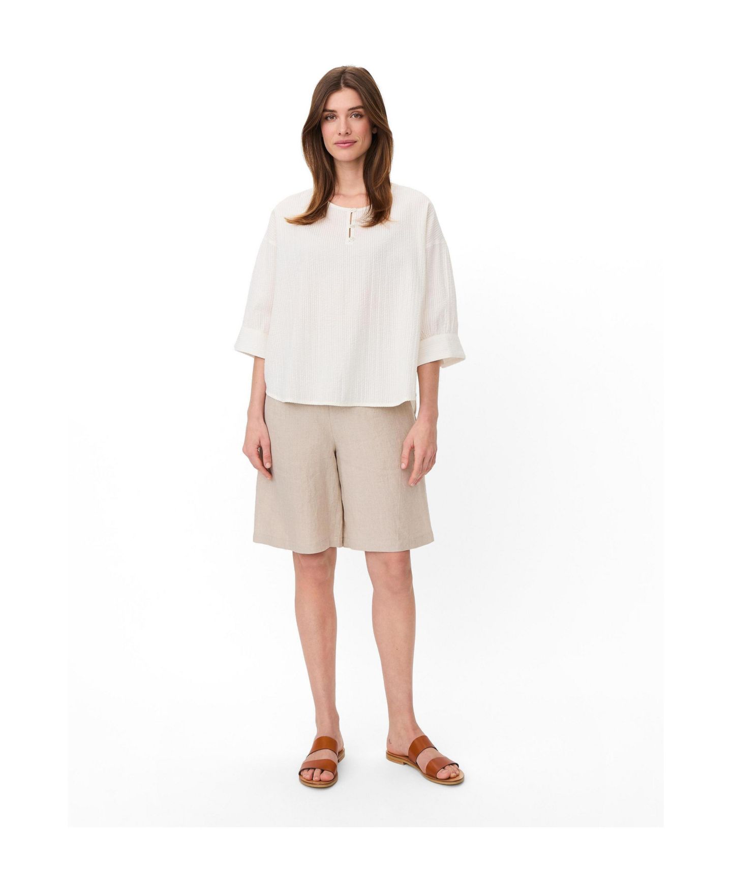 Женская блузка Masai Copenhagen Madyrentha Round Neck Oversized, цвет: Чёрный — фото 3