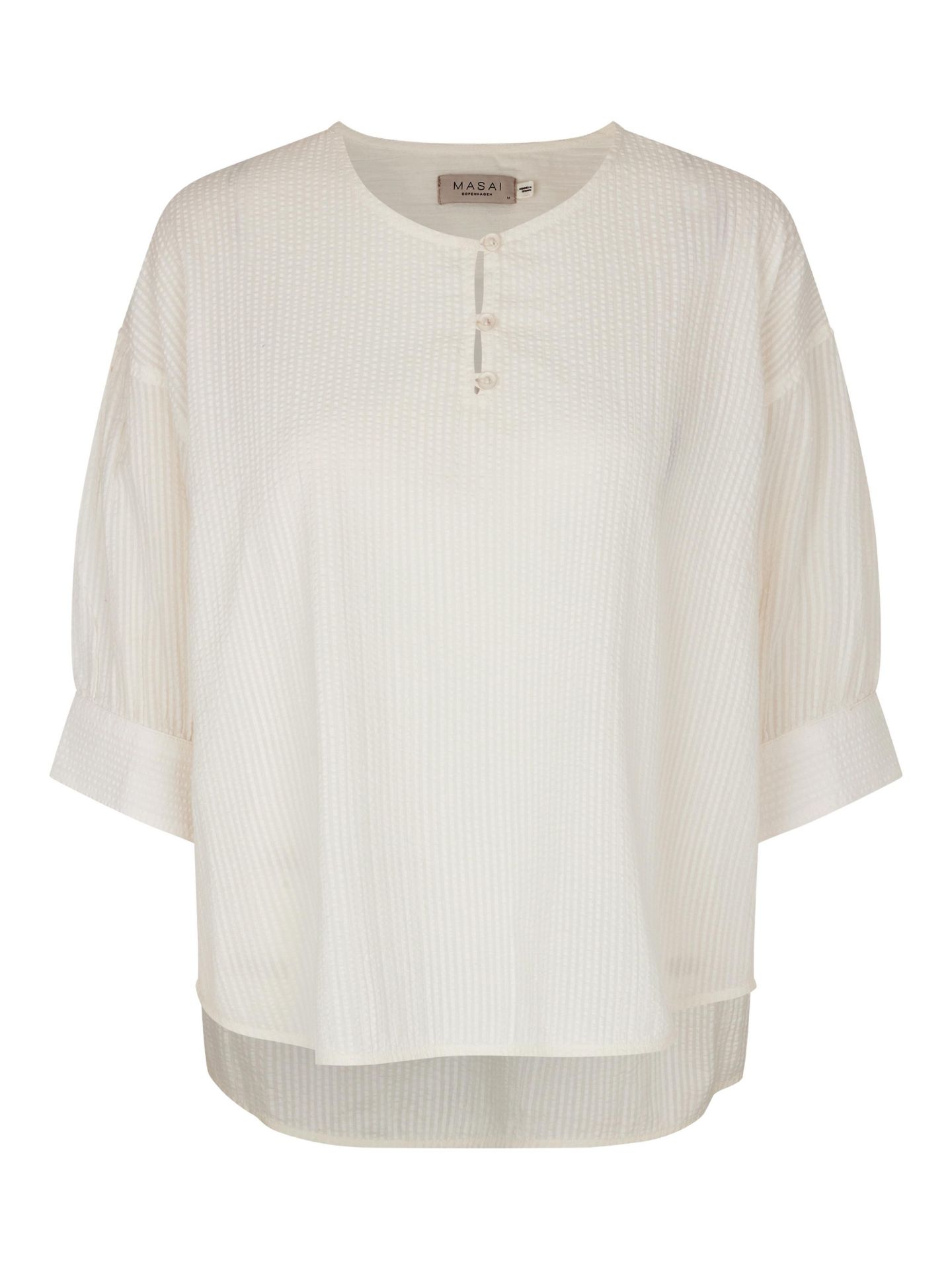 Женская блузка Masai Copenhagen Madyrentha Round Neck Oversized, цвет: Чёрный — фото 6
