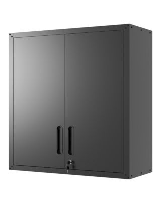 30 Inch Wall Mounted Storage Cabinet Steel Adjustable Shelf Locking Doors