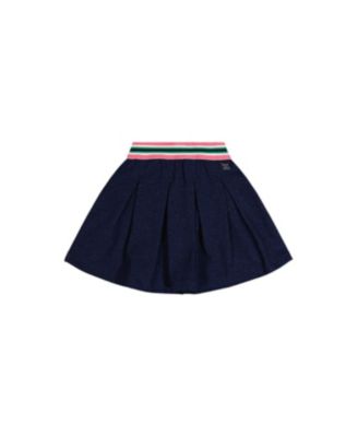Little and Big Girl ( size 6 to 14 ) Pleated French Terry Skirt Denim
