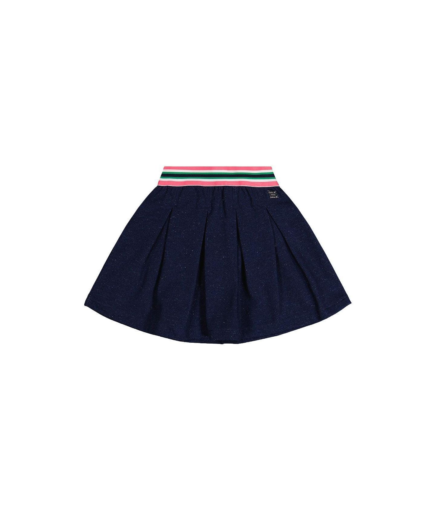 Юбка Deux par Deux (size 6 to 14) Pleated French Terry Skirt Denim для девочек, цвет: Тёмно-синий джинсовый — фото 1