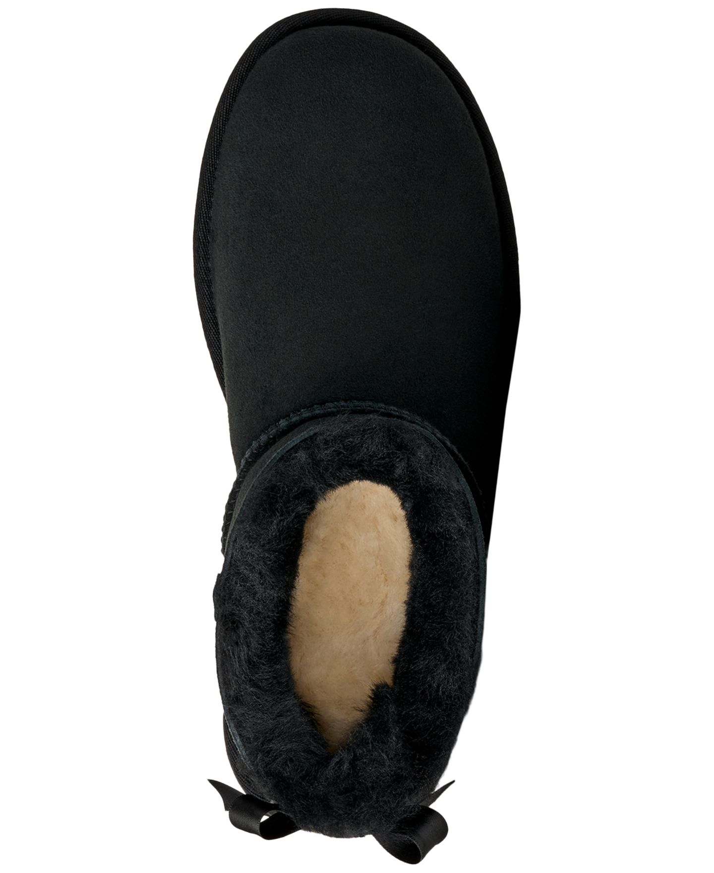 Женские ботинки UGG® Ultra Mini Bailey Bow Round Toe Booties, цвет: Чёрный — фото 3