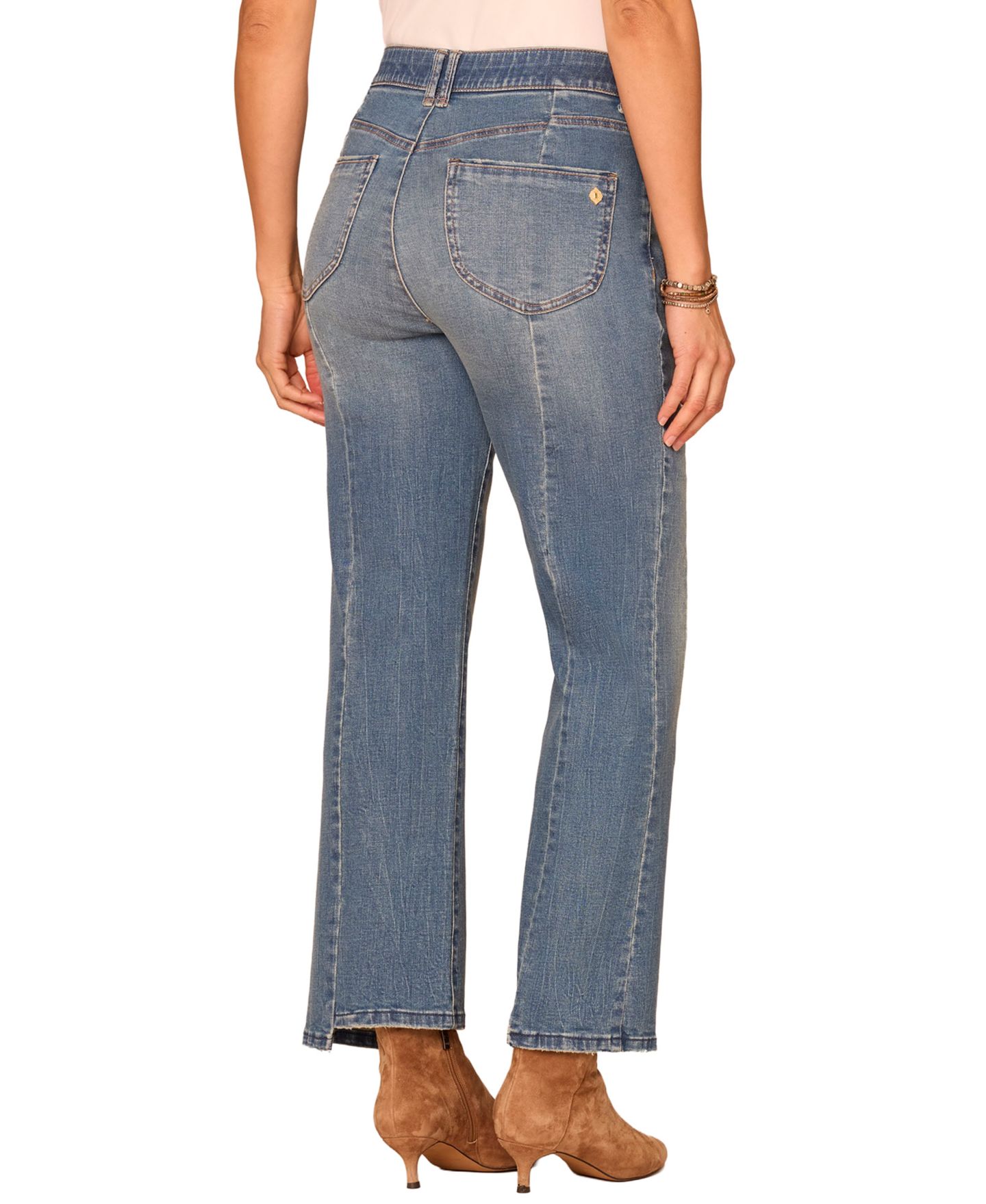 Женские джинсы Democracy Ab"Solution 28/17" Skyrise Barely Boot High-Rise Step Hem, цвет: Синий — фото 3