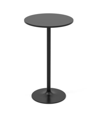 1 Piece Modern Round Cocktail Table with Metal Base