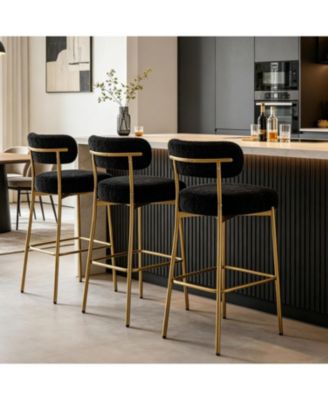 24" Bar Stools Set of 3, Counter Height Bar Stools Chairs