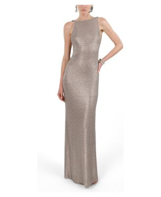 Women's Sequin Open-Back Maxi Dress