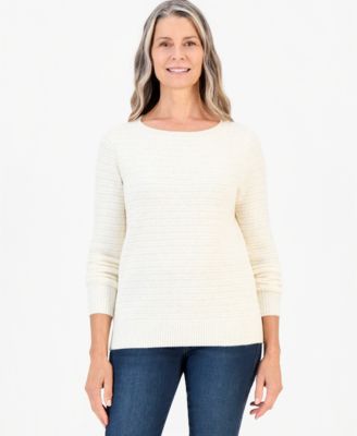 Women's Textured Spacedye Boatneck Sweater