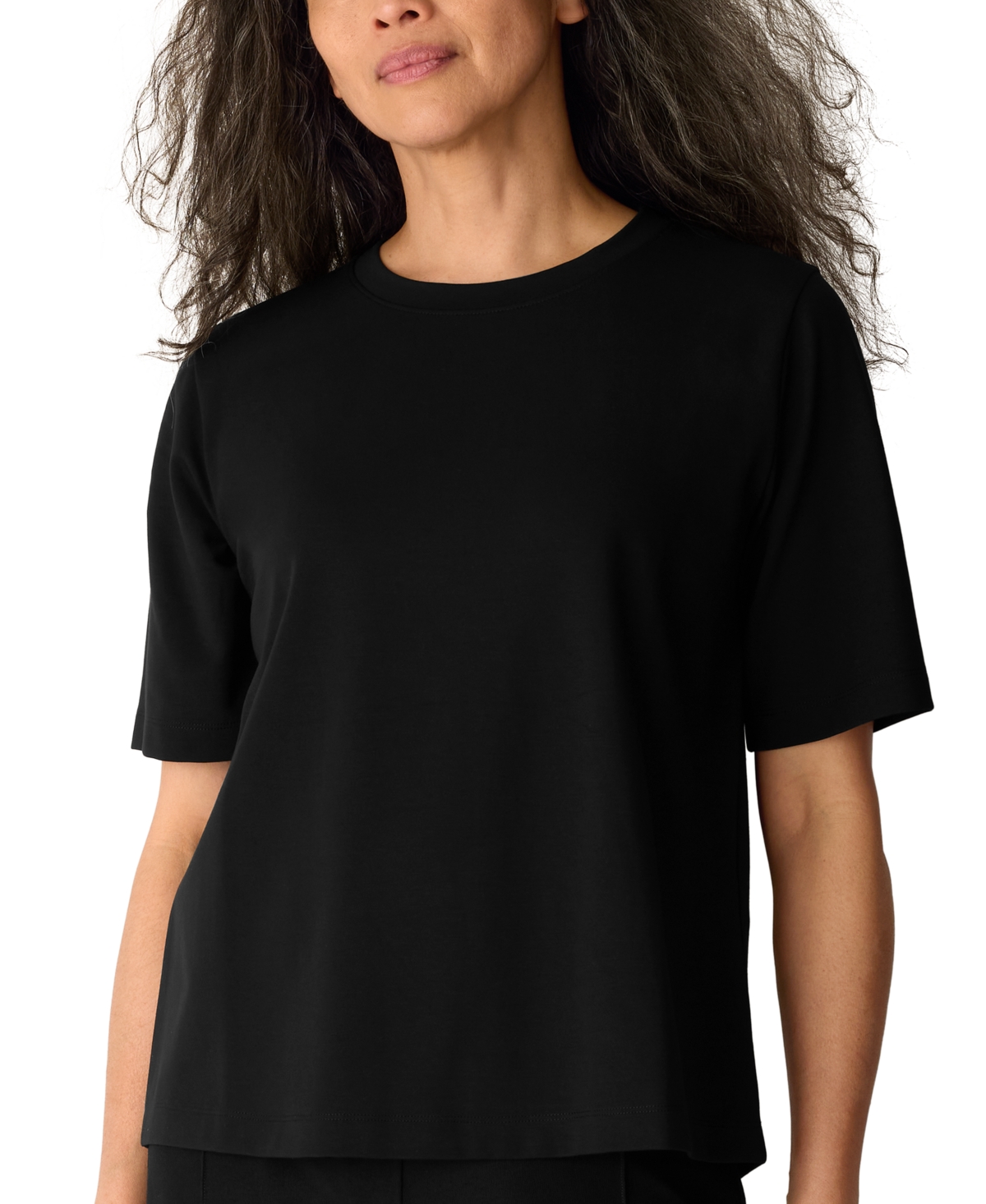 Eileen Fisher Women's Extra-Fine Ponte Short-Sleeve T-Shirt
