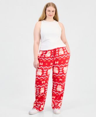 Plus Size Fair Isle High-Rise Pull-On Pants