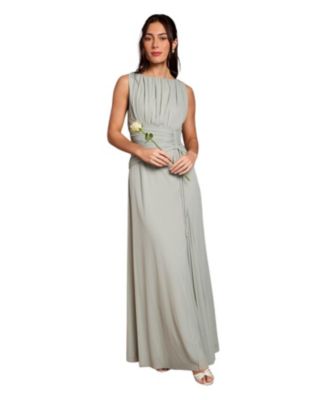Women's Mesh Waist Maxi Dress
