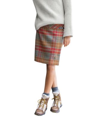 Women's The British Celt Kilt Plaid A-Line Wool Skirt
