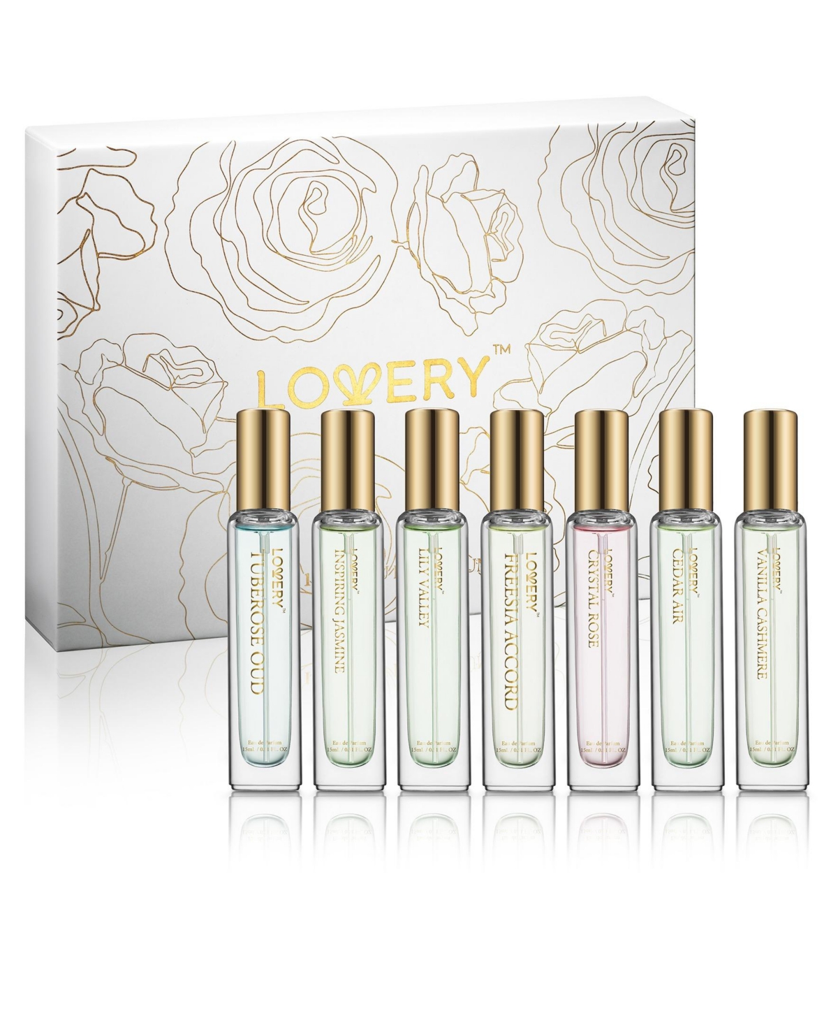 Lovery 14-Piece Eau de Parfum Gift Set with Perfume Pouches