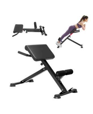Roman Chair Back Extension Hyperextension Bench Adjustable Foldable Home Gym