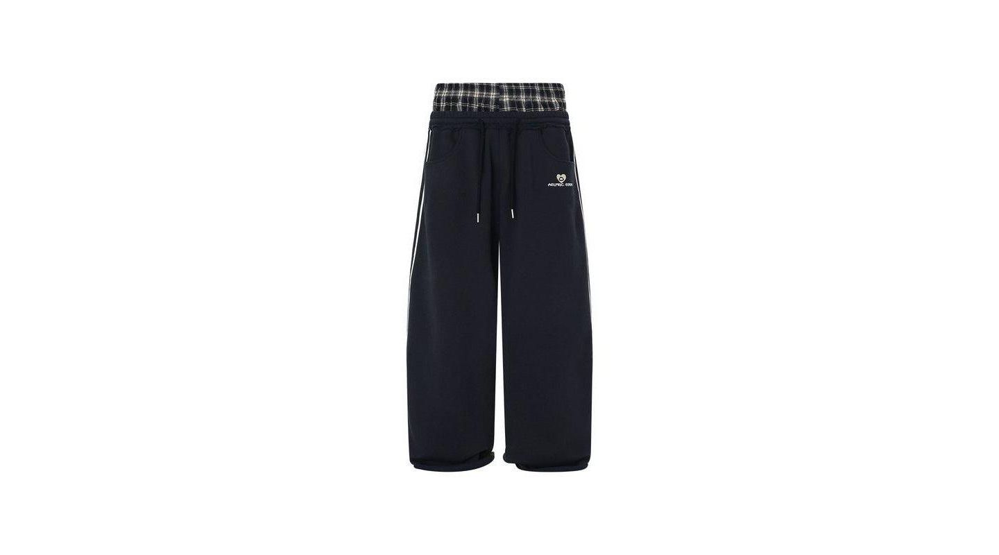 Женские брюки AELFRIC EDEN Double Waist Baggy Sweatpants, цвет: Тёмный синий — фото 3