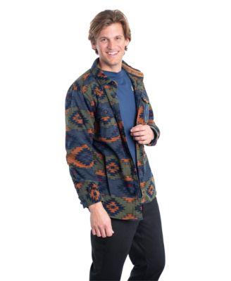 Men's Heavyweight Navigator Fleece Long Sleeve Button Up Shirt
