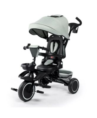 8-in-1 Kids Tricycle with Adjustable Push Handle, Canopy and Storage