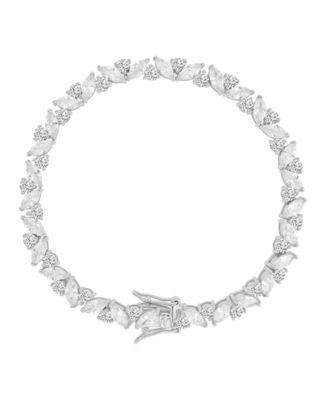 14k Gold-Plated Slim Crystal Tennis Bracelet