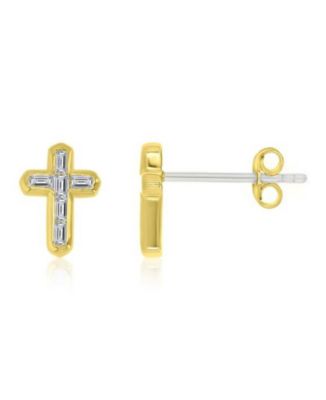 Cross Crystal Stud Earrings